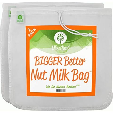 Pro Quality Nut Milk Bag 2 Pack - XL Bags Cover