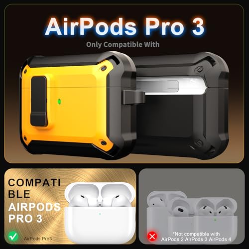Image of AirPods Pro 3 Case with Lock Magnetic Lid MagSafe, Yellow