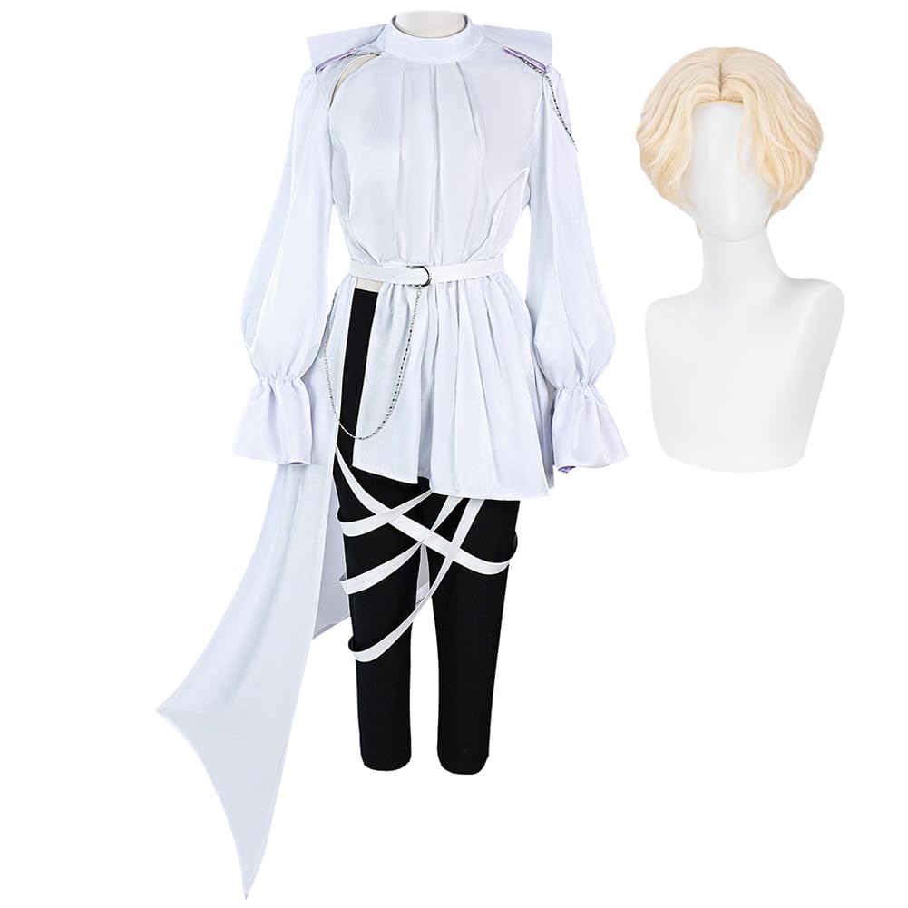 DEXSHUN Luka kostium Cosplay męski anime, pełny zestaw, kostium na imprezę halloweenową z peruką, kostium karnawałowy, fantazyjny strój, maskarada