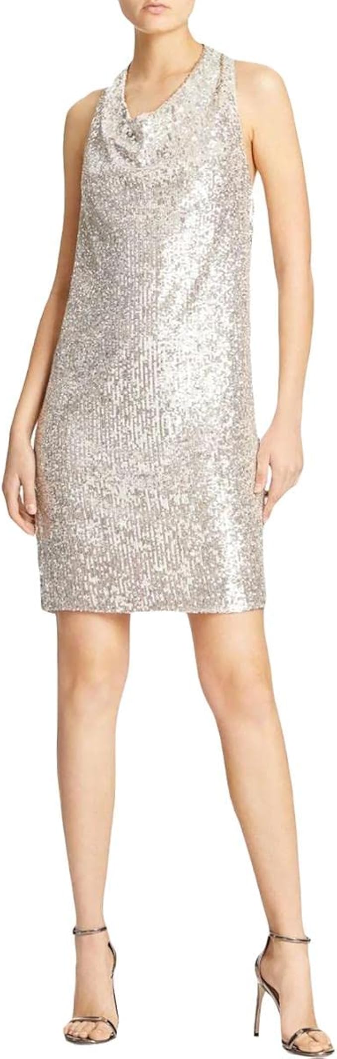 halston sequin dress