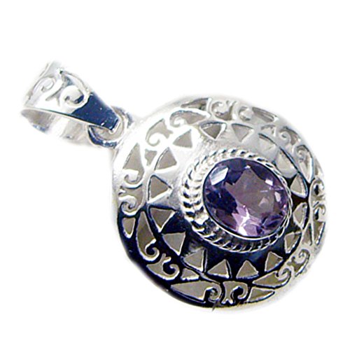 Collier Améthyste Argent Véritable, pendentif fait main unique