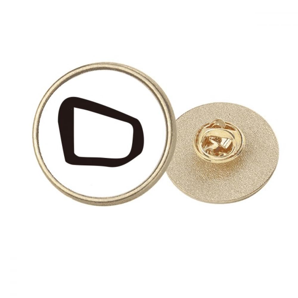 Broche chinoise Ding ronde dorée : cadeau idéal pour homme taille M