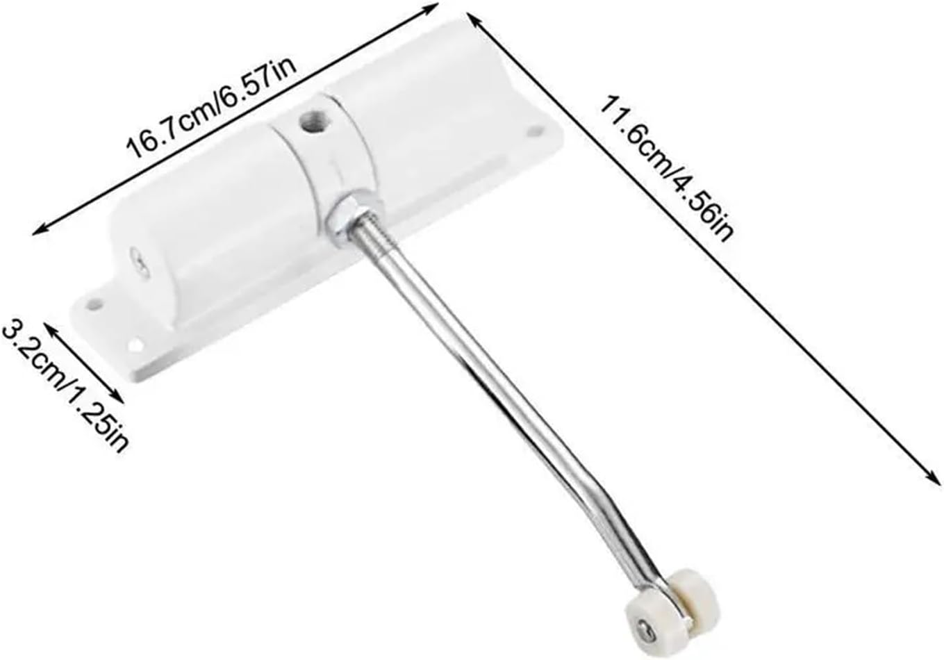 Garden Door Closer Self-Closing Hinges Gate Closers Soft Closing Spring-Loaded ，Compatible for Sheds Fences(White)
