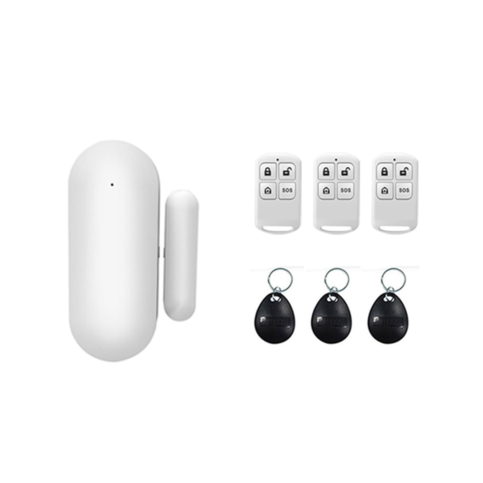 SystèMes De SéCurité Domestique Tuya – Capteur De Porte WiFi for Maison Intelligente, Détecteur D'ouverture Et De Fermeture, Système D'alarme De Protection De Sécurité(F)
