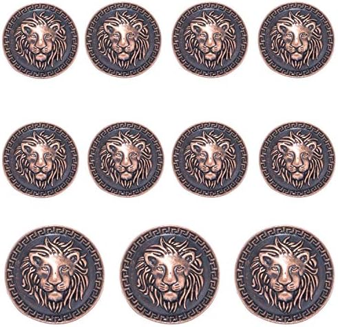 11 Pieces Metal Blazer Button Set - 3D Lion Head - for Blazer, Suits, Sport Coat, Uniform, Jacket