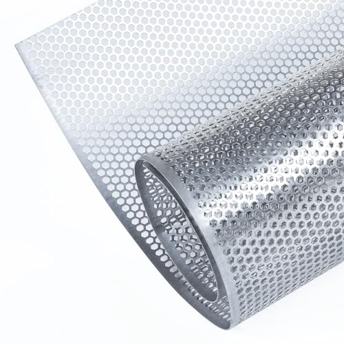 Image of AggAuto Universal 40 inchx13 inch Car Grill Mesh - Aluminum Alloy Automotive Grille Insert Bumper Honeycomb Hole 6mm Spacing 2mm, One of the Most Multifunctional Shape Grids 100x33cm Silver