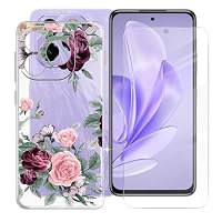 Handyhülle Für OUKITEL C65/C65 Pro Mit 2x Schutzfolie | Ultra Dünne Transparente TPU Hülle & Gehärtetes Glas - Kratz- Und Stoßschutz