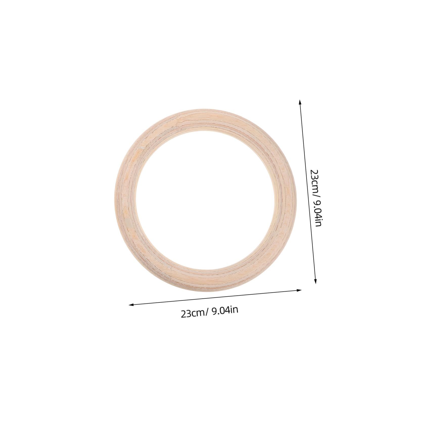 Mikikit Wooden Gymnastics Rings Home Fitness Equipment for Strength Training Pilates Ring Full Body Workout