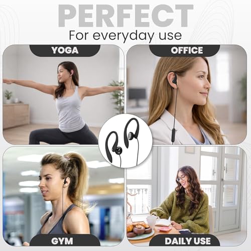 PHILIPS USB-C Wired Earbuds with Microphone, Secure Fit Over-Ear Sport Earhooks, Deep Bass 15mm Drivers, in-Line Controls, Plug-and-Play USB-C Earphones, Wired Open Ear Headphones for Running & Gym - image 6