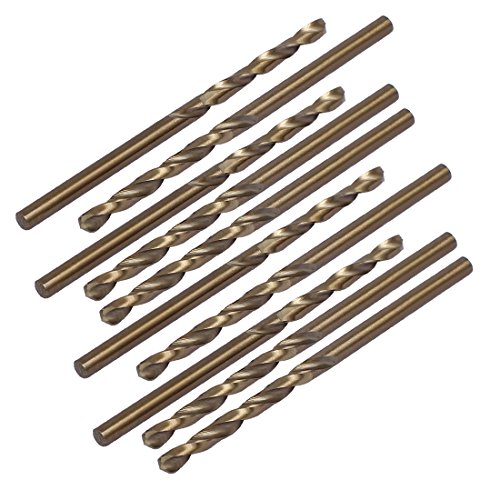 Aexit 3mm Drilling Tool holder Dia HSS Cobalt Metric Spiral Twist Drill Bit Rotary Tool 10pcs Model:81as155qo330