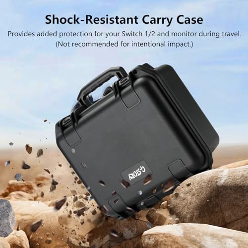 Image of G-STORY 14'' Portable Monitor Case for Switch 2,4K&60Hz or 1080P&120Hz Portable Gaming Monitor IPS Screen HDMI Shock-Resistant Travel carrying Bag Game Mode,Travel Monitor fo Switch2(no Included)