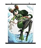 Fácil de usar: 60 x 90 cm KarmaX Grande 60 x 90 cm Mis héroes Academia Kakemono Rollbild  Anime Manga Póster Wallscroll  Decoración de Pared  Froppy