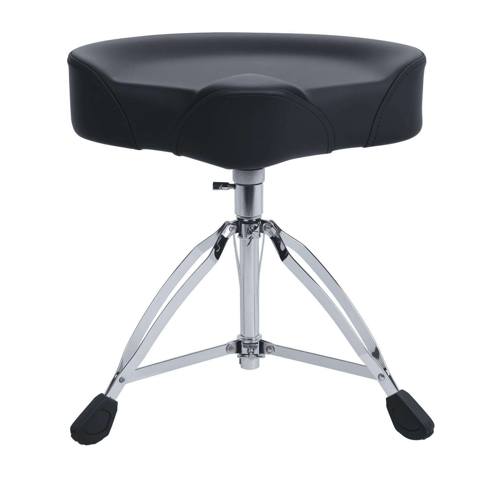 Gihusrzx Black Drum Throne Seat, Heavy Duty Drum Throne Seat, Adjustable Height Stool Drum Universal Padded Drum Throne Drummer Stool With Anti-Slip Feet, For Adults Beginner Drummers