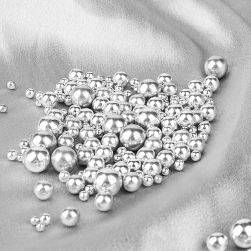 Image of Gold and Silver Pearl Sprinkle for Cake Decorating(2-Pack), 4 Sizes Sugar 9.2oz, Cupcake, Ice Cream, Donuts, Macaron Toppings Supplies (2mm, 4mm, 7mm, 1cm)