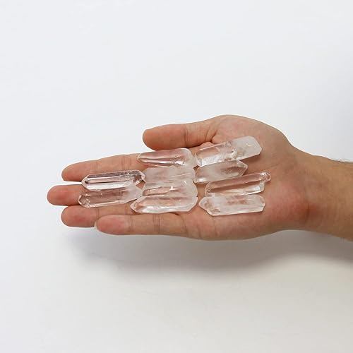 Miniatura 7 de Puntos de cristal de cuarzo transparente natural pulidos, cristales y piedras curativas de cuarzo a granel para Wicca, Reiki, energía curativa,