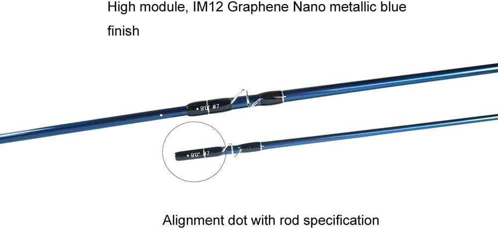 Aventik Fly Fishing Rod 9ft 4 Piece Fly Rod with Carrying Case for Saltwater Travel Fly Fishing Rod for Walleye Bass Carp Trout - Tip Fast Action in 7/8/9/10/11/12 Weight