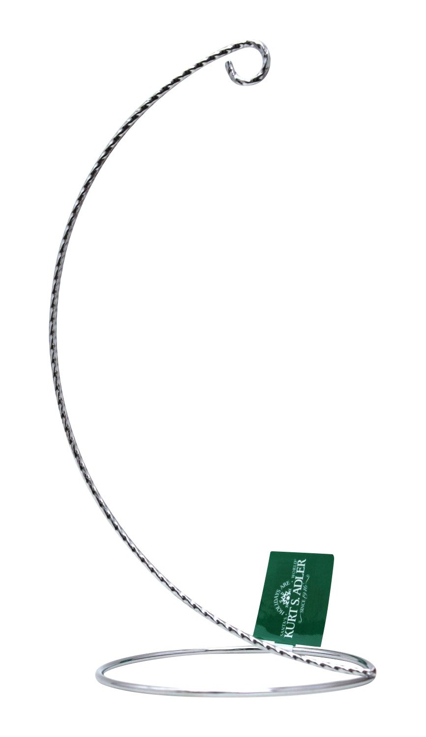 Kurt Adler Twisted Metal Ornament Stand – Elegant Display Holder for Ornaments, Silver 8"