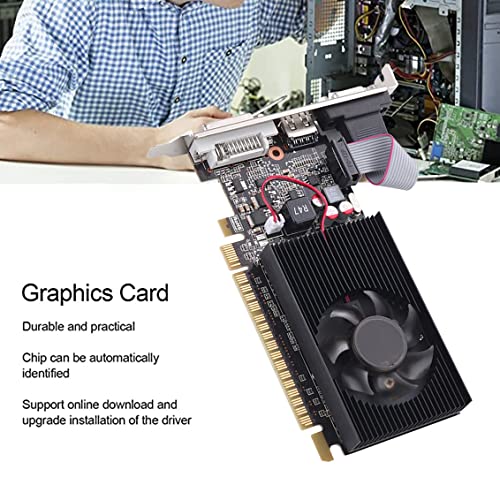 Image of GT 610 1G Ultra-Fast Graphics Card 1GB 64Bit DDR3 810 /500MHz PCI-E 1.1 X16 Desktop Small Chassis PC Gaming Graphics Card