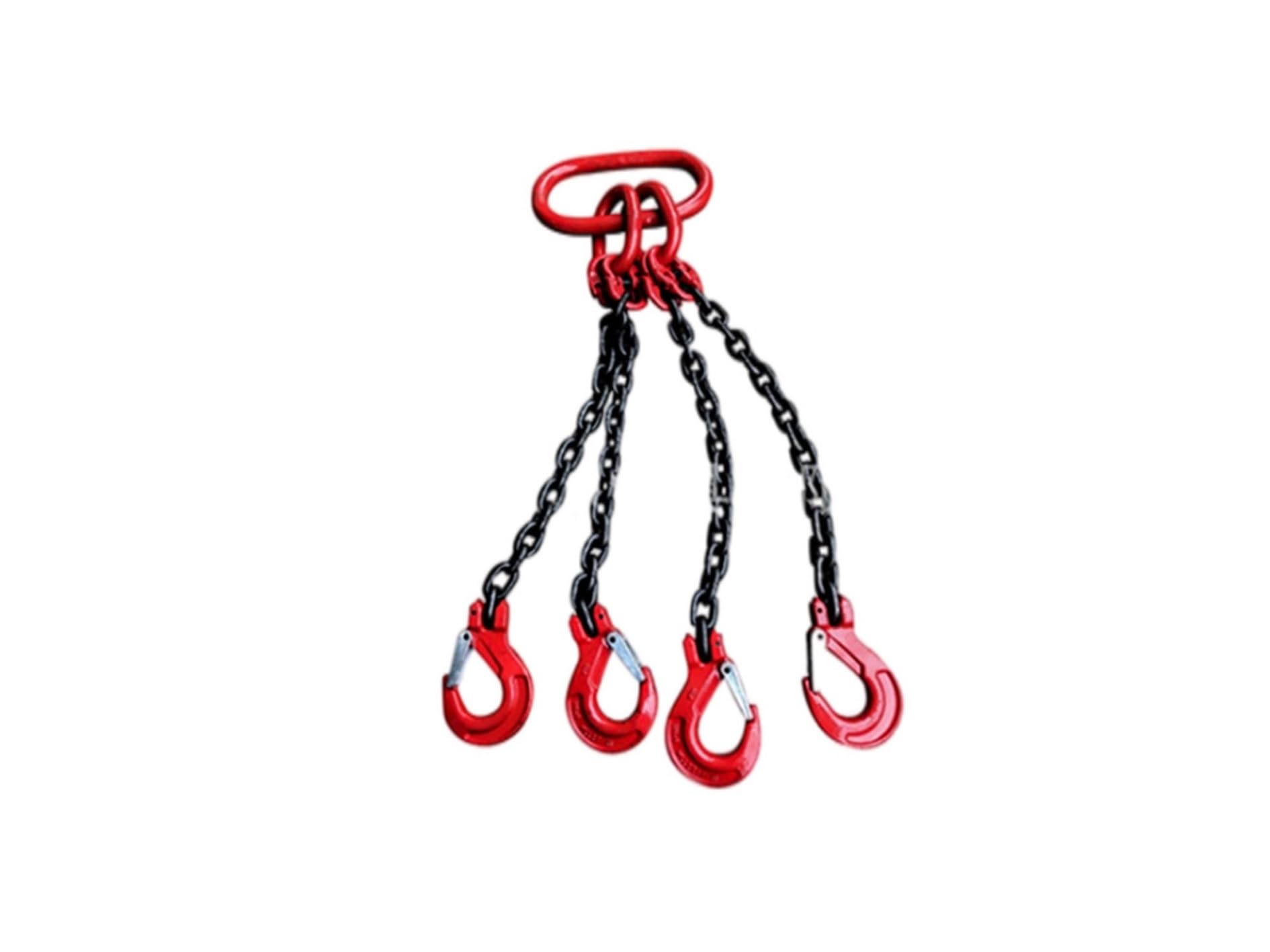 Catena di Sollevamento, Imbracatura a catena, gru spargitrice di sollevamento Sollevatore a tamburo a catena Morsetto Secchio Barile Serbatoio dell'olio Può Imbracatura a catena(1 ton 1m 4 leg)