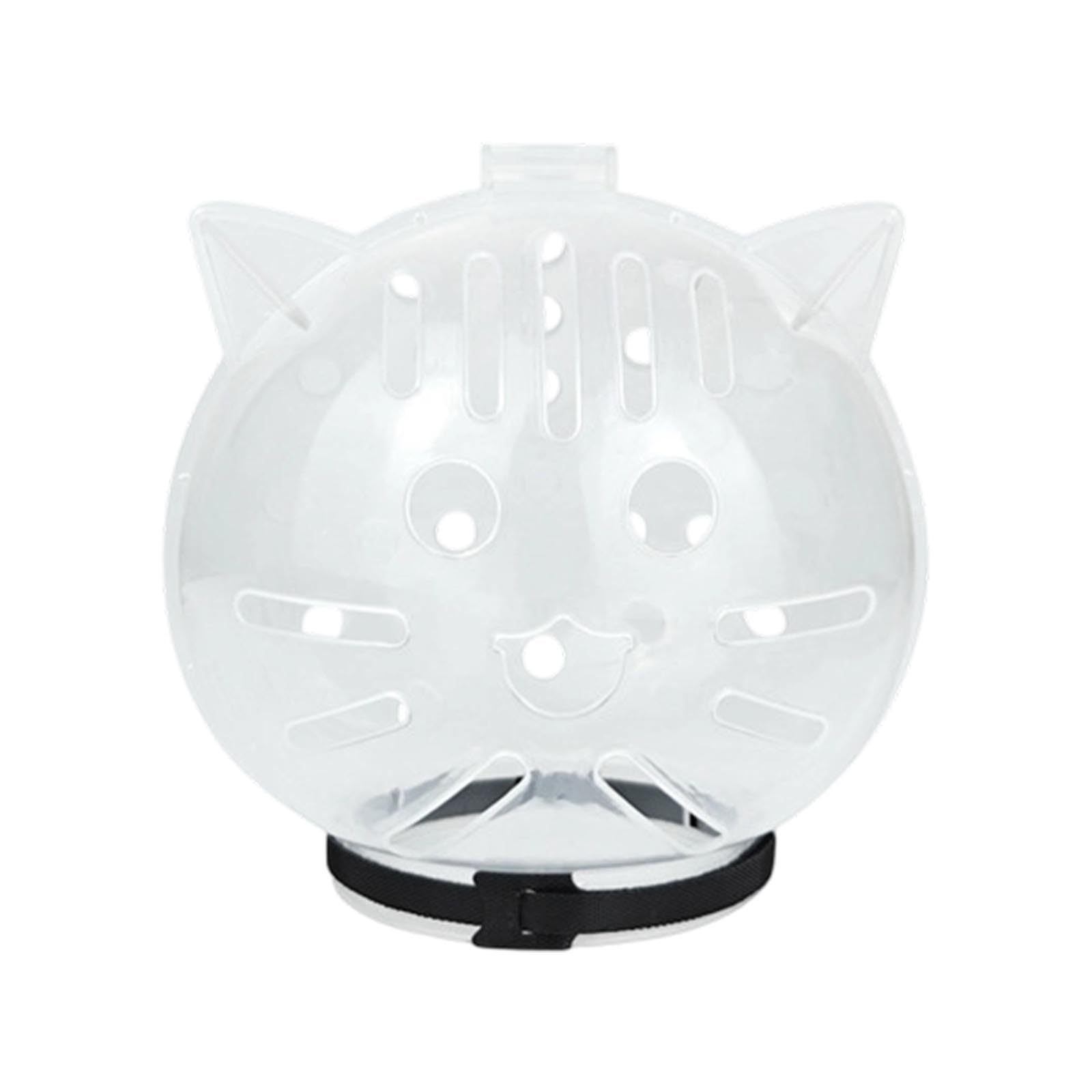 Cat Transparent Muzzle for Grooming, Transparente Maulkorb für Katzen zur Fellpflege, Verstellbarer Kätzchen-Astronautenhelm, Anti-Biss Maulkorb Für Katzen Zur Fellpflege Blasenhelm (14.7cm)