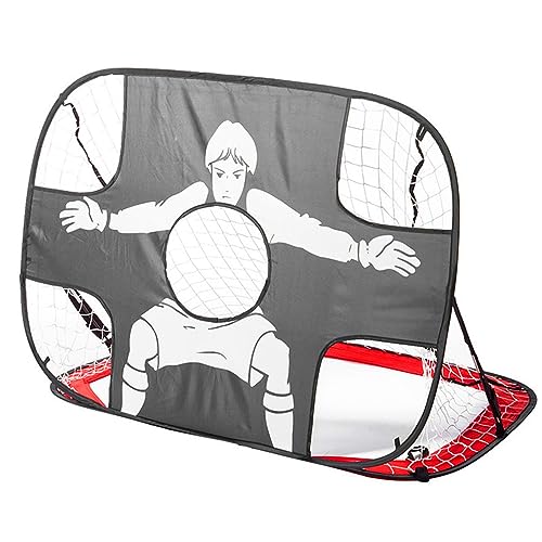 Rede de gol de futebol 2 em 1 dobrável portátil com objetivo para atividades ao ar livre e escola em