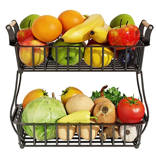 La mejor selección de Fruteros disponible en línea. 44 Voyzdx Frutero Organizador Canasta De Metal, Cesta de Frutasde 2 Niveles, Soporte de Frutero para Almacenar Verduras y Aperitivos, Estante de Almacenamiento de...