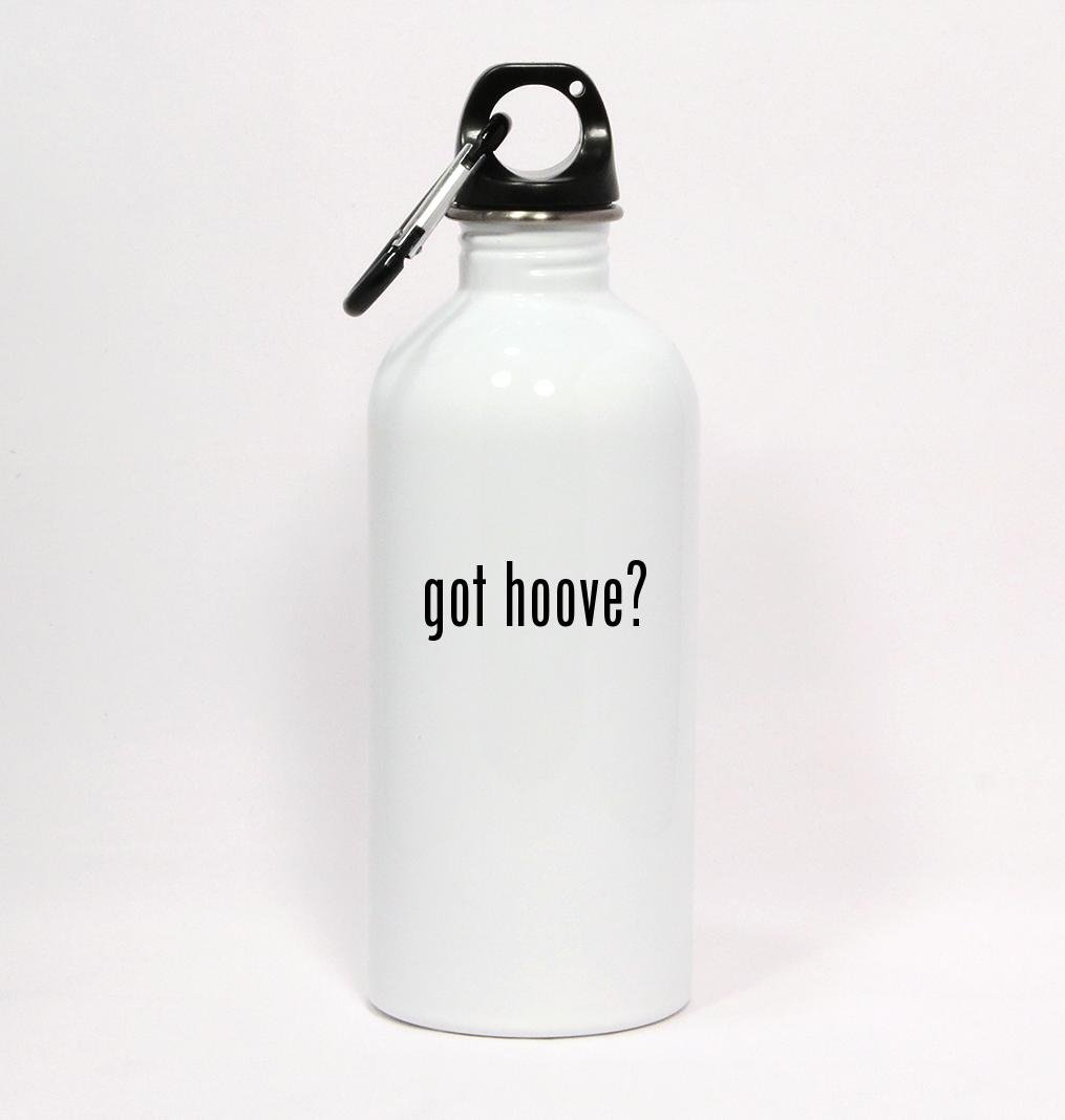 got Hoove? - White Water Bottle with Carabiner 20oz