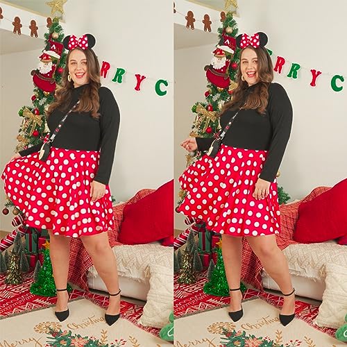 CARCOS Womens Plus Size Tops Mock Neck Long Sleeve Shirts Turtleneck Tunics for Fall Winter XL-5XL3