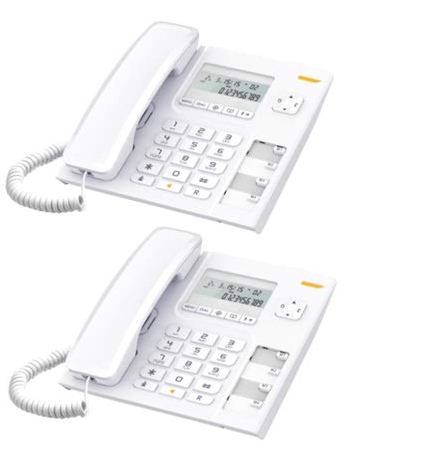 Alcatel T-56 White Corded Landline Phone with Caller id & Hand Free Function (Pack of 2)