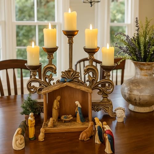 Image of Lezonic Flameless Votive Candles Battery Operated with Remote and Timer, Pack of 6 (D:2 inch X H:3 inch) LED Ivory White Long Lasting Flickering Wax Candles with Realistic 3D Flame