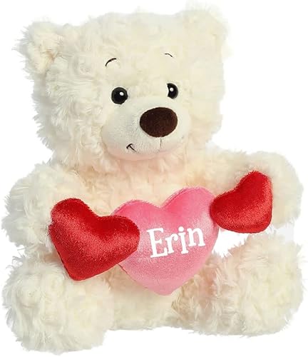 Miniatura 5 de Oso marrón personalizado para el día de San Valentín con corazón de peluche con nombre personalizado, 10 pulgadas
