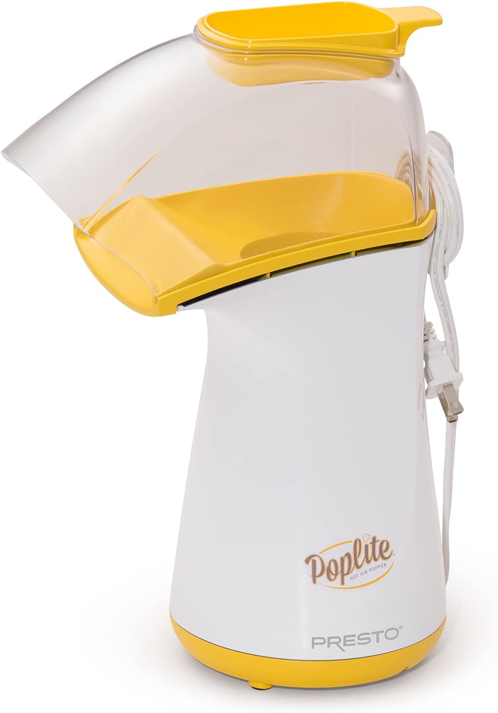 Presto 04820 Poplite Hot Air Popcorn Popper - Built-In Measuring Cup + Melts Butter