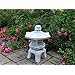 Oki-Gata Japonais Lanterne En Pierre Sculpture Sur Pierre 38 CM 11 KG Gris Béton
