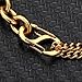 WangGao Stainless Steel S Type Buckle Bracelet Clasp Layered Chunky Chain Snap Hook Hand Jewelry For Men Women,Gold Color