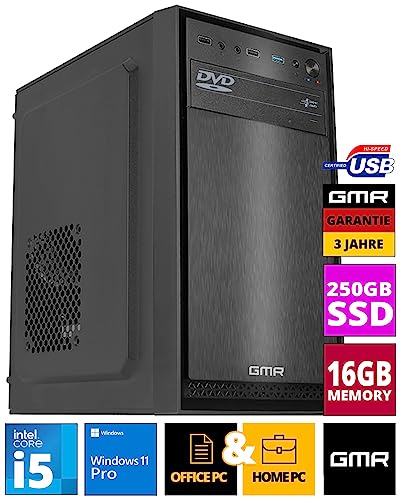 Multimedia PC mit Intel Core i5 - Schneller Rechner + Computer für Büro & Home Office | 16GB RAM | 240GB SSD | DVD+RW | USB3.0 | Windows 11 Pro | 3 Jahre Garantie – Bild 3