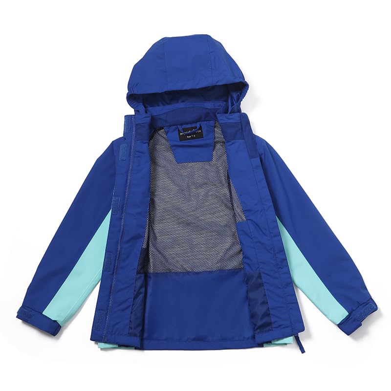 Image of Girls Boys Rain Jackets, Lightweight Waterproof Kids Rain Coats with Hood Windbreakers for Kids