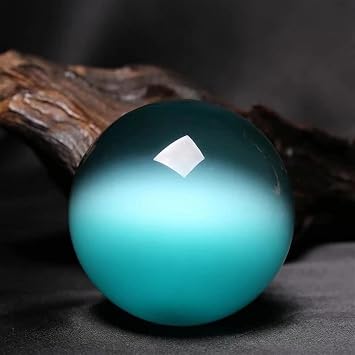 AAKOMA Blue Cat Eyeball Crystal Stone Ball Ball Suitable for Home