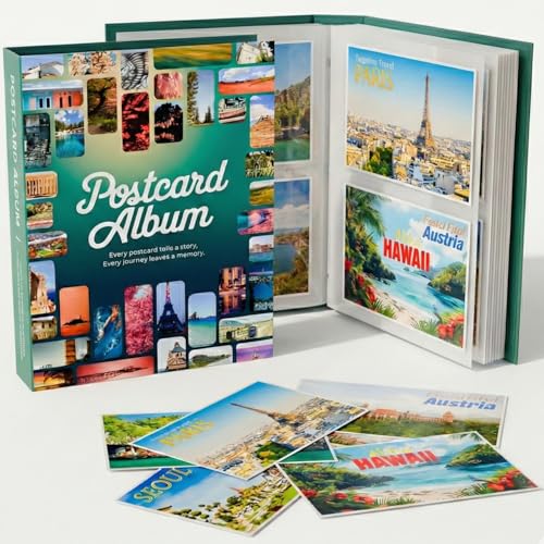 Postcard Album Book for Collecting, Sleeves...