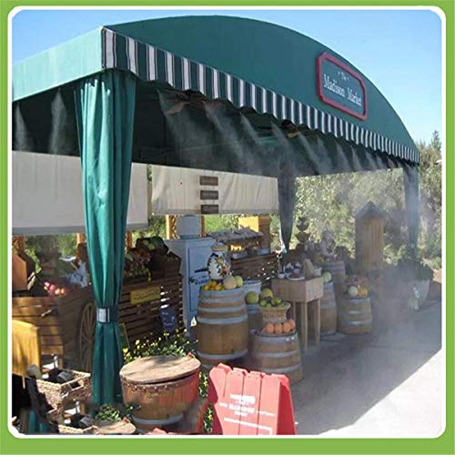 DIY Crafts Outdoor Garden Misting Cooling System Fitting Hose Nozzle Sprinkler Water Kit System Watering Irrigation Sprayer Misting Lawn Dno3 (5 Pcs Mist Kit, Included Pipe + Faucet Connector + Accessory)