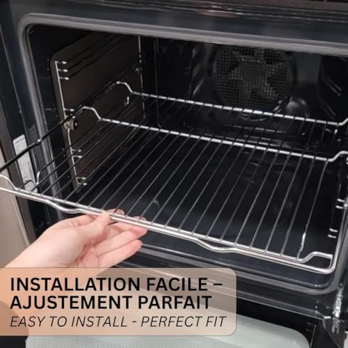 Ofengitter für Bosch-Herd, 455 x 375 mm, Universal-Backofen, kompatibel mit Bosch, Siemens, Neff, Blaupunkt, Viva, 00577170 HEZ634000 Z11CR10X0 Ofenrost, robust