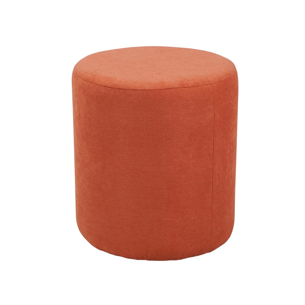 Liberoshopping Pouf Tondo Dante D 40 cm, Sgabello Poggiapiedi Imbottito in Tessuto Antimacchia Idrorepellente, Design Moderno, 100% Made in Italy (Arancio)