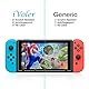 ivoler [2 Stücke Panzer Schutz Glas für Nintendo Switch, [9H Härte] [Anti- Kratzer] [Bläschenfrei] [2.5D Runde Kante]