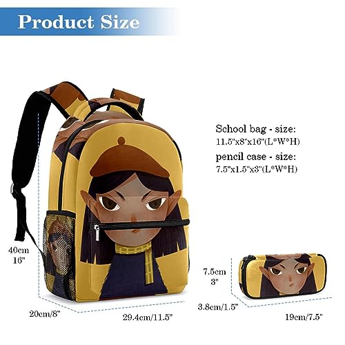 Sac à dos cool avec trousse à crayons multicolore pour garçons et filles