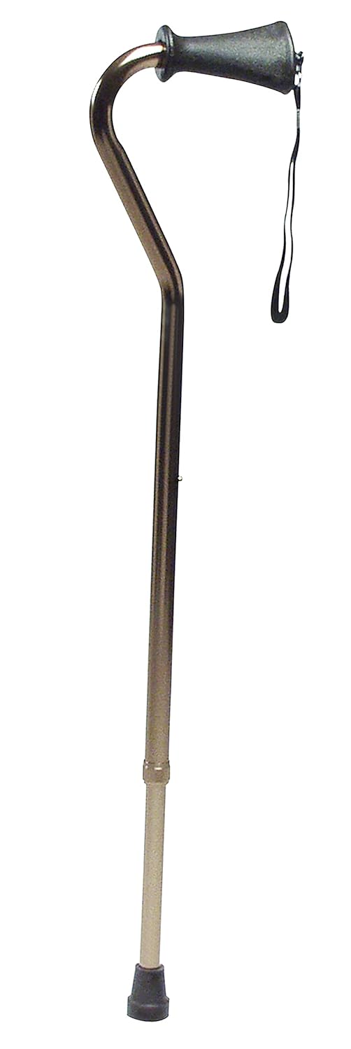 Graham-Field 6328 Lumex Aluminum Adjustable Offset Cane, Ortho-Ease Grip, Bronze, 34"-41" Extra Long Length, Mobility Aids for Men and Women, Pack of 6