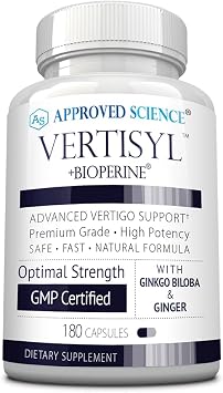 Approved Science VertiSyl - Ginkgo Biloba, Ginger, Vitamin D3, BioPerine - 180 Capsules - 3 Month Supply