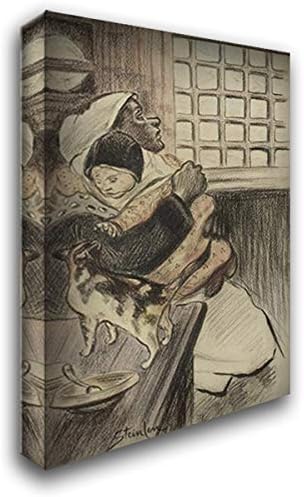 Dans La Cuisine 18x24 Gallery Wrapped Stretched Canvas Art by Theophile Steinlen