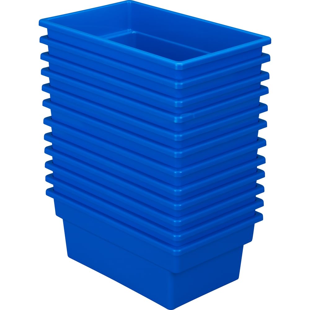 Papelera multiusos azul para eliminar el desorden en mesas de estudio