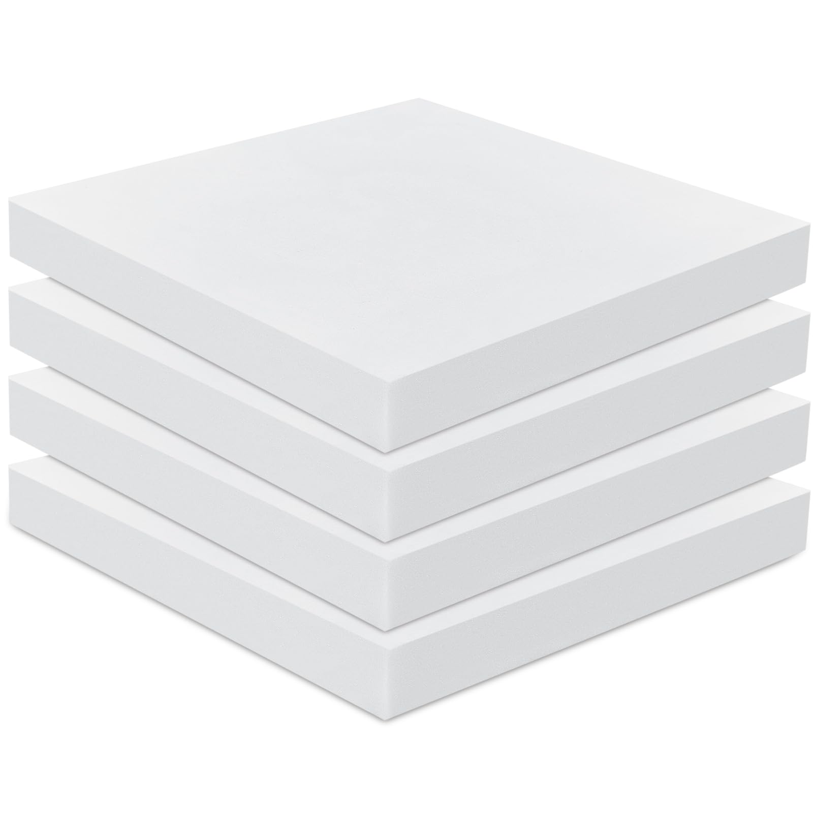 frienda 3 pack 3" x 24" x 24" upholstery high density foam cushion seat replacement square cut to size foam couch for patio furniture commercial dinning chair couches benches padding diy projects