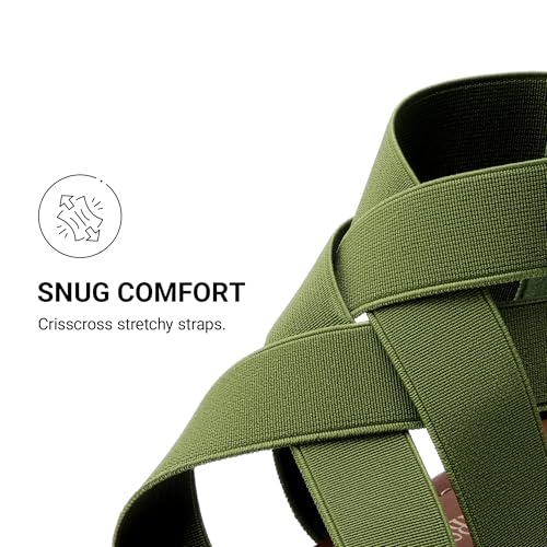 Image of DREAM PAIRS Women's Elastic Ankle Strap Sandals Gladiator Strappy Low Wedges Sandals