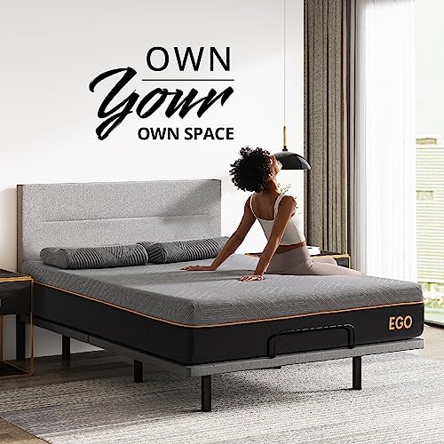 Egohome 12 Inch Queen Mattress, Copper Gel Cooling Memory Foam Mattress For Back Pain Relief,Therapeutic Double Matress Bed In A Box, Certipur-Us Certified, 60”X80”X12”, Black #TOP6